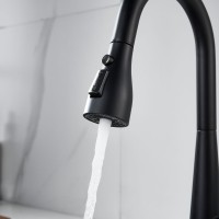 Смеситель для кухни с выдвижным изливом Shevanik S363H, черный
