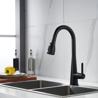 Смеситель для кухни с выдвижным изливом Shevanik S363H, черный