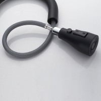 Смеситель для кухни с выдвижным изливом Shevanik S363H, черный