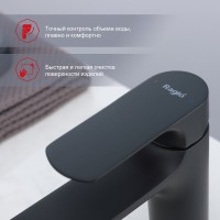 Смеситель для раковины Raglo R03.10.06, черный Смеситель для раковины Raglo R03.10.06, черный