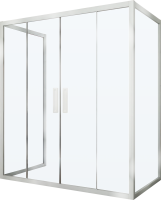 Душевой уголок Kubele DE019 R4U-CLN-CH 140х100 см, профиль хром