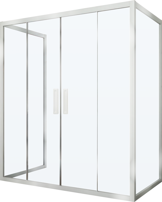Душевой уголок Kubele DE019 R4U-CLN-CH 140х100 см, профиль хром