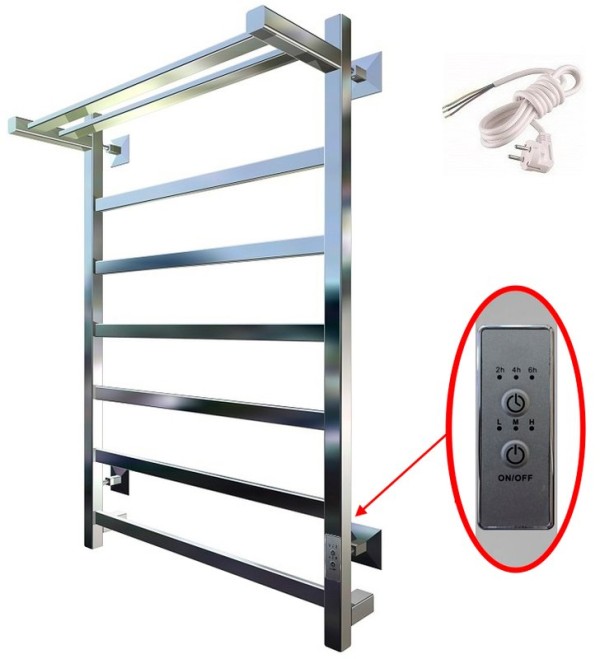 Полотенцесушитель электрический Тругор Пэк Пэк 20 80x50, с полкой