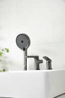 Смеситель на борт ванны BELZ B713 B66713-3 оружейная сталь Смеситель на борт ванны BELZ B713 B66713-3 оружейная сталь