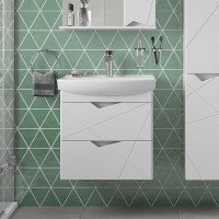 Тумба с раковиной SanStar Линни 60 подвесная, белая