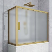 Шторка на ванну Kubele DE019 PR-MAT-BR 150х70 см, профиль бронза