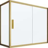 Шторка на ванну Kubele DE019 PR-MAT-BR 150х70 см, профиль бронза