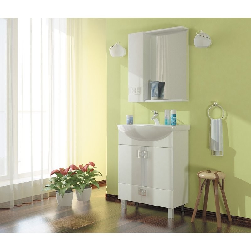 Тумба для ванной "КВАДРО 1-75" под раковину Элеганс-75 (Kirovit) (ПВХ)