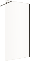 Шторка на ванну RGW Screens SC-050-B 80 см, профиль черный, стекло прозрачное
