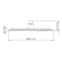 Лейка для тропического верхнего душа розовое золото A329 WasserKRAFT Лейка для тропического верхнего душа розовое золото A329 WasserKRAFT