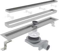 Душевой трап (лоток) Plumberia Selection PST In-Tile PST60MT 60 см, решетка матовая нержавеющая сталь, с сифоном, под плитку