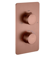 Термостатический смеситель встраиваемый Boheme Cell 134-2-BRB С ВНУТРЕННЕЙ ЧАСТЬЮ, brushed bronze