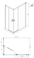 Душевой уголок Ambassador Queen 11011106R 120x80 Душевой уголок Ambassador Queen 11011106R 120x80