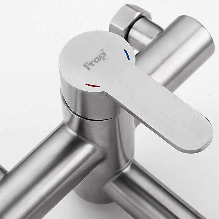 Смеситель с длинным изливом для ванны Frap H801 F32801 сатин