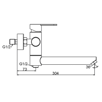 Смеситель с длинным изливом для ванны Frap H801 F32801 сатин Смеситель с длинным изливом для ванны Frap H801 F32801 сатин