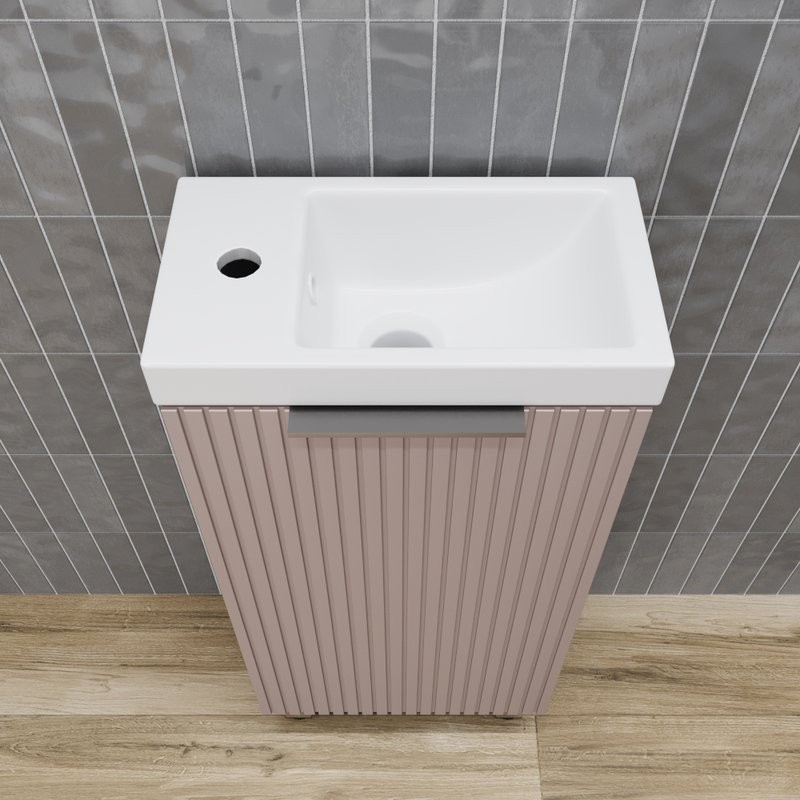 Тумба под раковину без столешницы Style Line Соло 40 санд пудровый