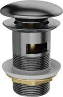 Донный клапан для раковины STWORKI SW-001GB с переливом, вороненая сталь Донный клапан для раковины STWORKI SW-001GB с переливом, вороненая сталь