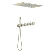 Душевой комплект Timo Saona SX-2319/13SM С ВНУТРЕННЕЙ ЧАСТЬЮ, с термостатом, никель