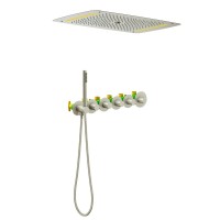 Душевой комплект Timo Saona SX-2319/13SM С ВНУТРЕННЕЙ ЧАСТЬЮ, с термостатом, никель