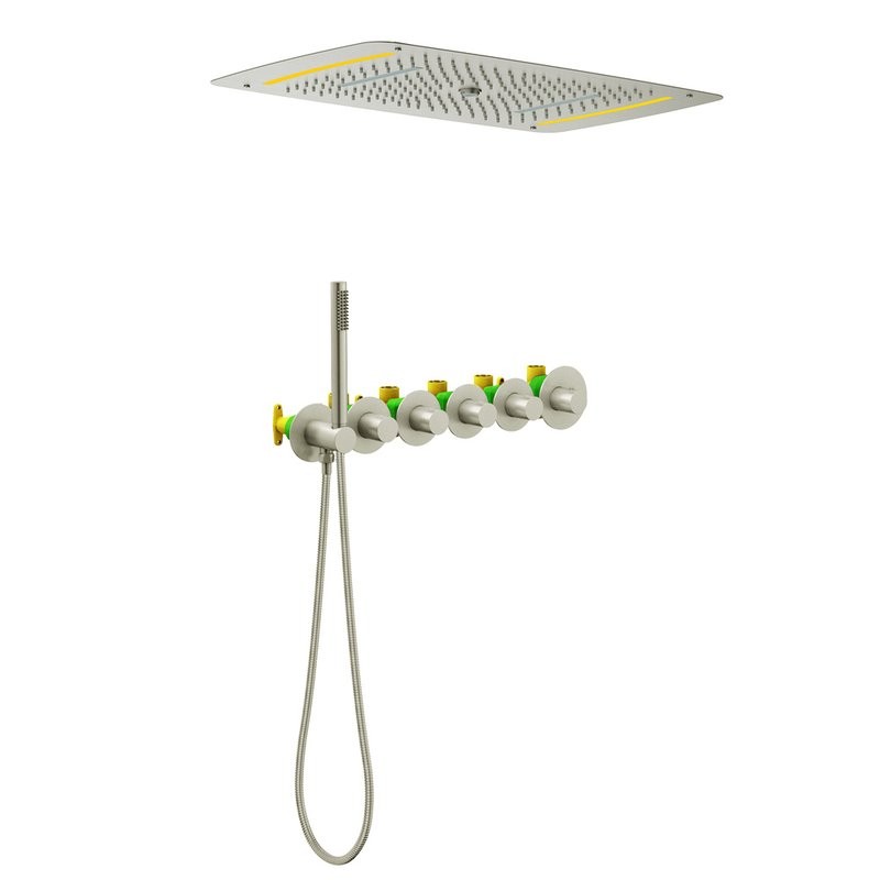 Душевой комплект Timo Saona SX-2319/13SM С ВНУТРЕННЕЙ ЧАСТЬЮ, с термостатом, никель