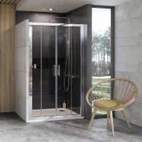 Душевая дверь в нишу Ravak 10° 10DP4-190 Transparent, профиль хром