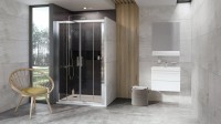 Душевая дверь в нишу Ravak 10° 10DP4-190 Transparent, профиль хром