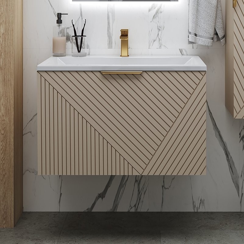 Тумба под раковину без столешницы Grossman Блисс 70 матовая бежевая