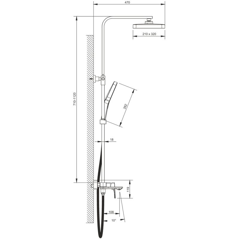 Душевая стойка BELZ B24709 хром
