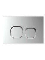Кнопка смыва для унитаза AQUATEK KDI-0000058 АБС-пластик, цвет матовый хром, ободок хром