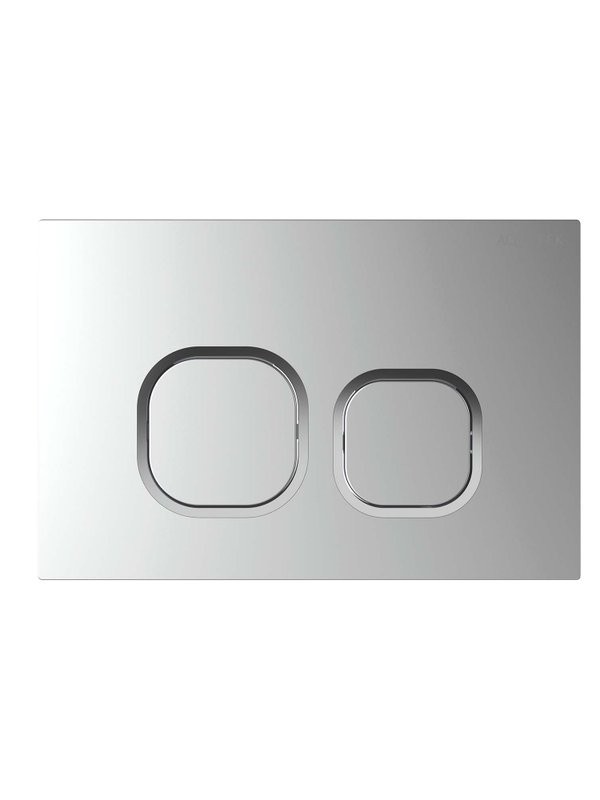 Кнопка смыва для унитаза AQUATEK KDI-0000058 АБС-пластик, цвет матовый хром, ободок хром