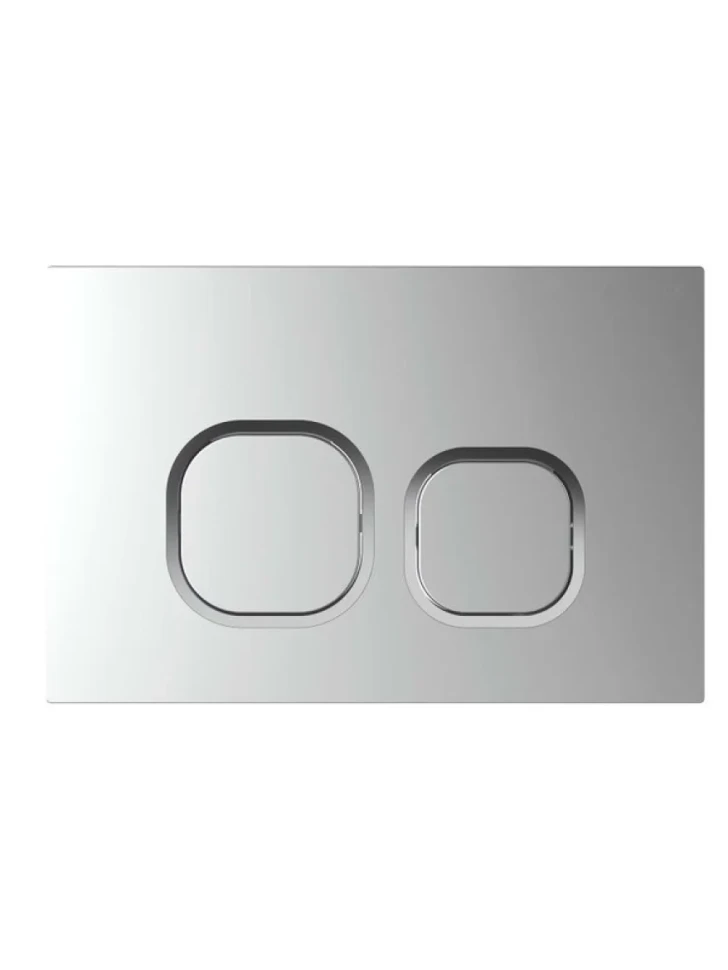 Кнопка смыва для унитаза AQUATEK KDI-0000058 АБС-пластик, цвет матовый хром, ободок хром