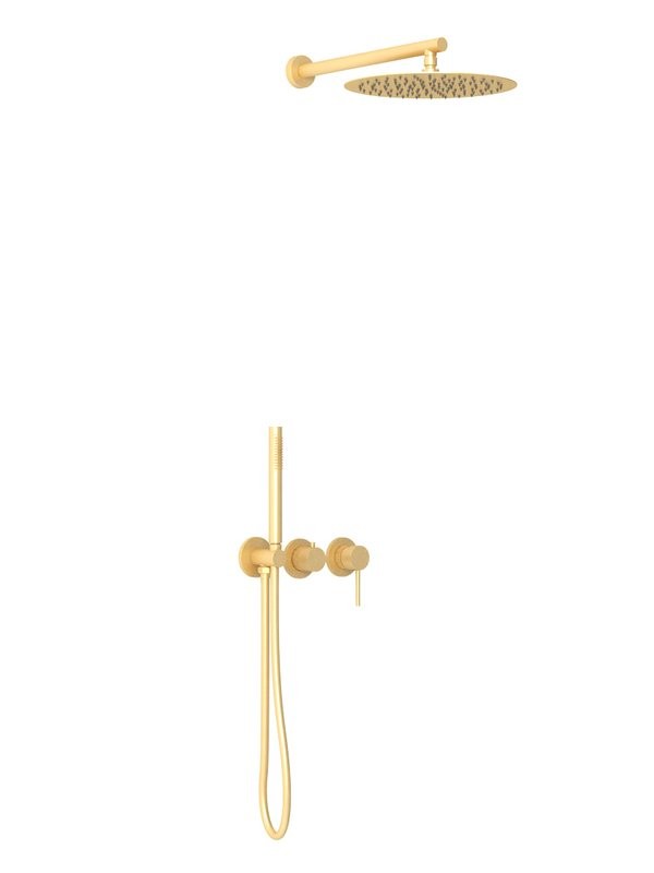 Душевой комплект Vincea Groove VSFW-4G01BG4 С ВНУТРЕННЕЙ ЧАСТЬЮ, брашированное золото