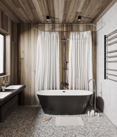 Акриловая ванна Grossman Forta GR-1503MB 170x75 см, отдельностоящая, черная, овальная, со сливом-переливом, с донным клапаном