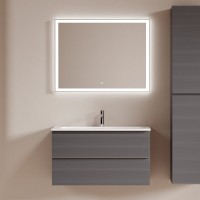 Мебель для ванной комнаты Sancos Folk 90 подвесная, grey soft, раковина СN7019