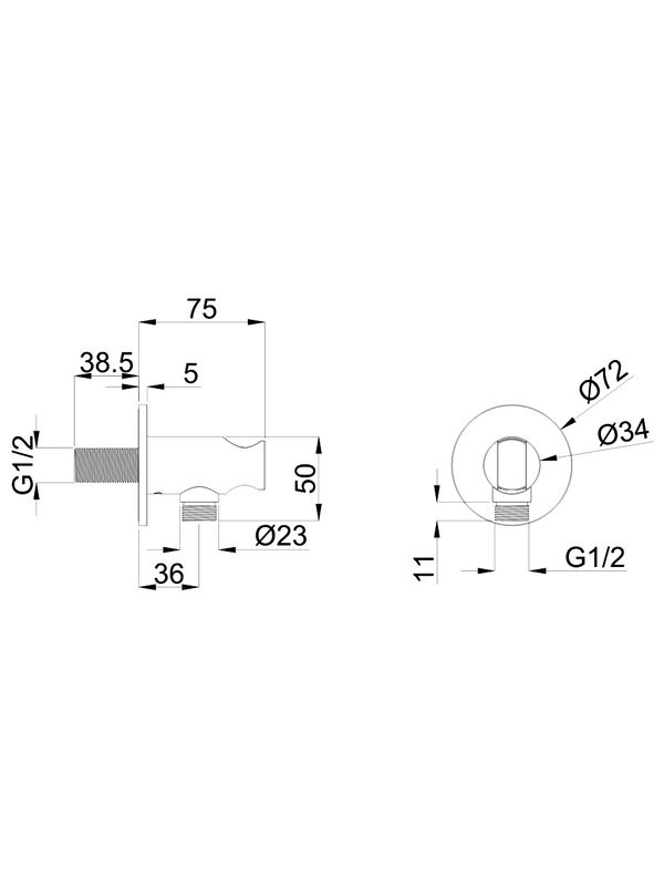 Шланговое подключение WHITECROSS Y1015AT антрацит