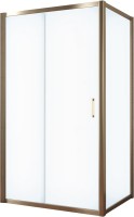 Душевой уголок Vegas Glass ZP+ZPV Tur Novo 120*100 05 10 профиль бронза, стекло сатин