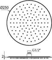 Верхний душ Plumberia Selection Shower SAT3174CR хром