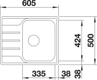 Мойка кухонная Blanco Lemis 45 S-IF Mini 525115