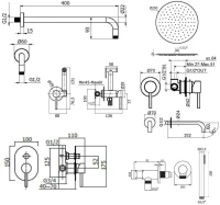 Комплект для ванной Plumberia Selection Ixo KITZXO15CR210 С ВНУТРЕННЕЙ ЧАСТЬЮ, хром