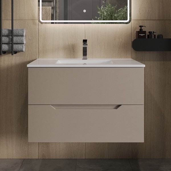 Тумба под раковину Orange Line 80, латте матовый