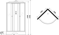 Душевая кабина Niagara Promo P100/26/MT 100x100 см