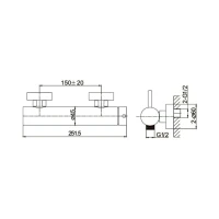 Смеситель для душа Caprigo Don 53-016-NER матовый черный