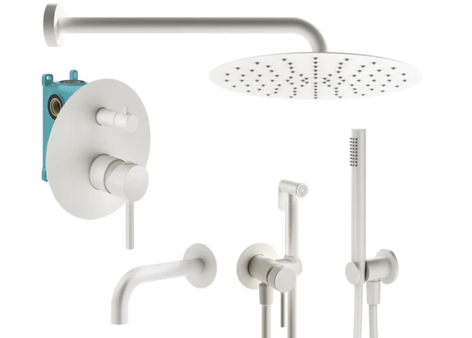 Комплект для ванной Plumberia Selection Ixo KITZXO19BO60 С ВНУТРЕННЕЙ ЧАСТЬЮ, белый матовый