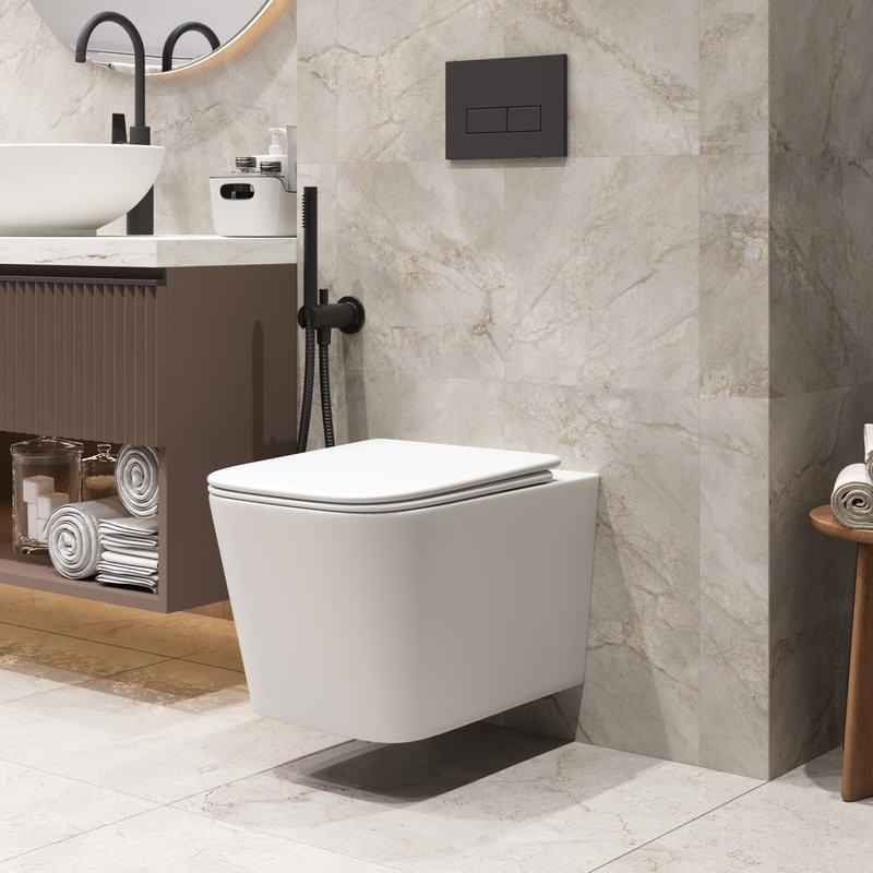 Унитаз подвесной Grossman GR-4404MSQ с микролифтом, белый матовый