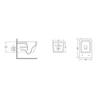 Унитаз подвесной Grossman GR-4404MSQ с микролифтом, белый матовый