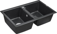 Мойка кухонная Paulmark Tandem 80/2PM238150-BL черная