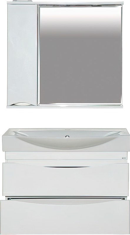 Мебель для ванной комнаты Misty Элвис 85 подвесная, белая