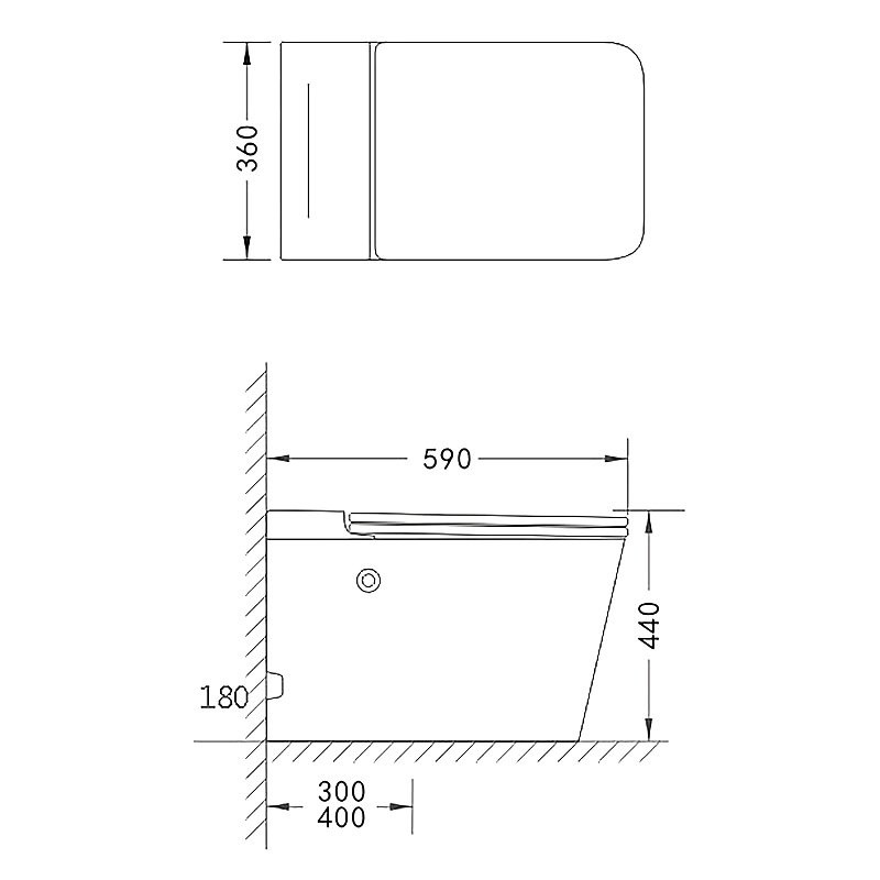 Унитаз приставной напольный AZARIO AZ-101 A глянцевый белый