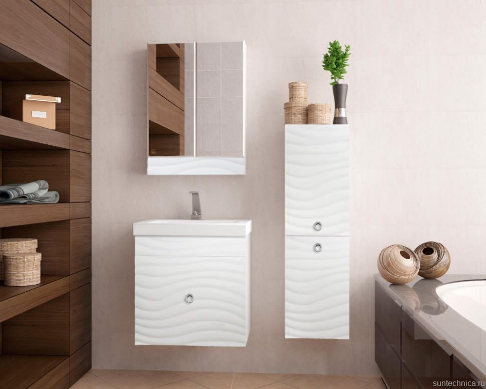 Зеркало-шкаф Style Line Вероника Люкс 60 белое