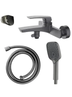 Смеситель для ванны с душем AZARIO Conda AZ-K3011GR серый графит Смеситель для ванны с душем AZARIO Conda AZ-K3011GR серый графит